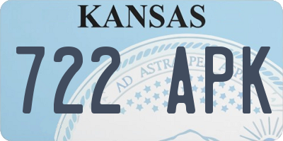 KS license plate 722APK