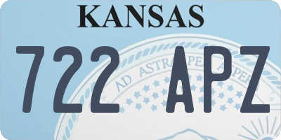 KS license plate 722APZ