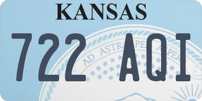 KS license plate 722AQI