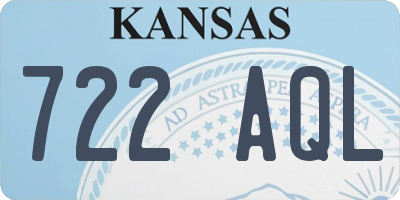 KS license plate 722AQL