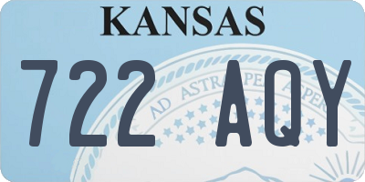 KS license plate 722AQY
