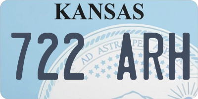 KS license plate 722ARH