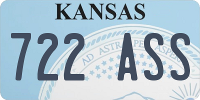 KS license plate 722ASS