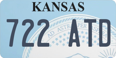 KS license plate 722ATD