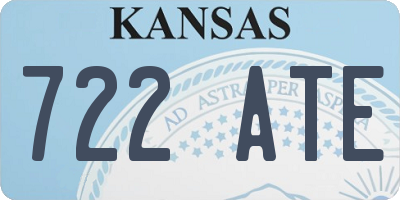 KS license plate 722ATE