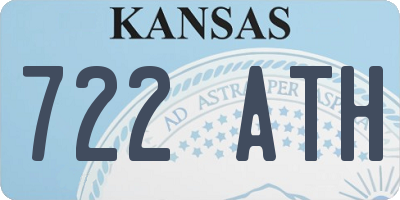 KS license plate 722ATH