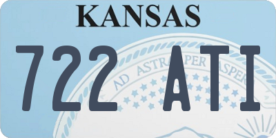 KS license plate 722ATI