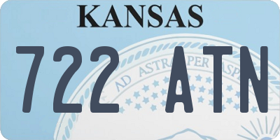 KS license plate 722ATN