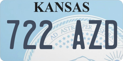 KS license plate 722AZD