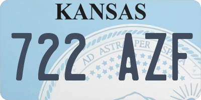 KS license plate 722AZF
