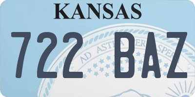 KS license plate 722BAZ