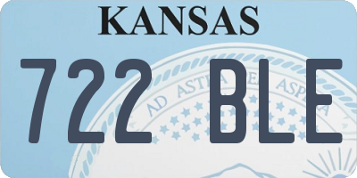 KS license plate 722BLE