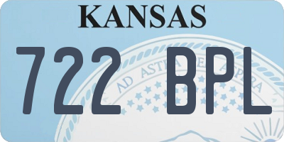 KS license plate 722BPL