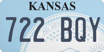 KS license plate 722BQY