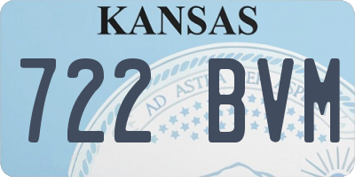 KS license plate 722BVM