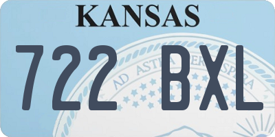 KS license plate 722BXL