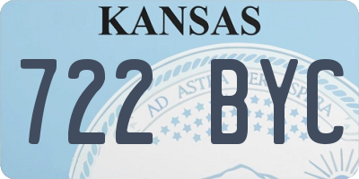 KS license plate 722BYC