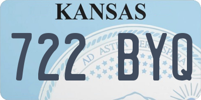 KS license plate 722BYQ