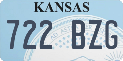 KS license plate 722BZG