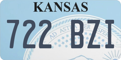 KS license plate 722BZI