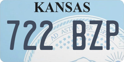 KS license plate 722BZP
