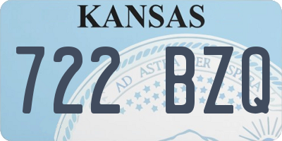 KS license plate 722BZQ
