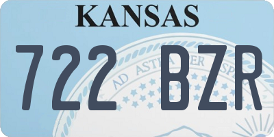 KS license plate 722BZR