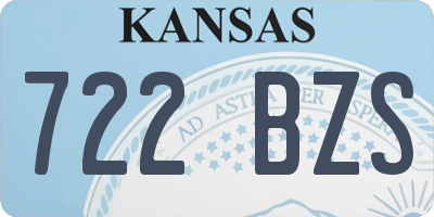KS license plate 722BZS