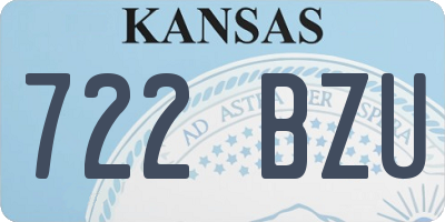 KS license plate 722BZU