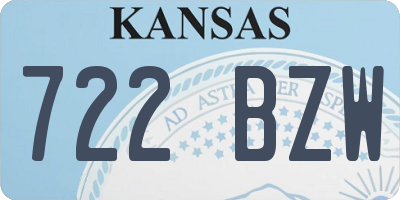 KS license plate 722BZW