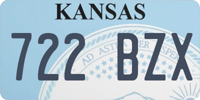 KS license plate 722BZX