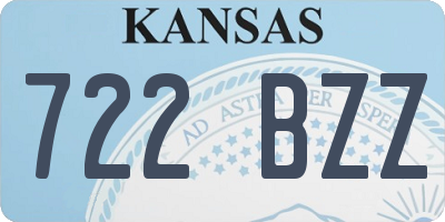 KS license plate 722BZZ