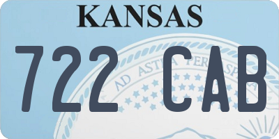 KS license plate 722CAB
