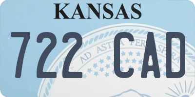 KS license plate 722CAD