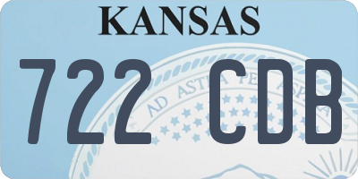 KS license plate 722CDB