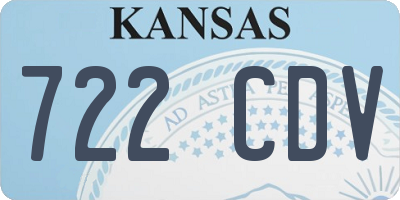 KS license plate 722CDV