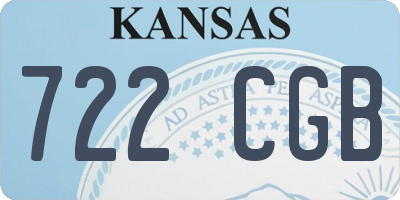 KS license plate 722CGB