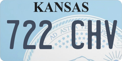 KS license plate 722CHV