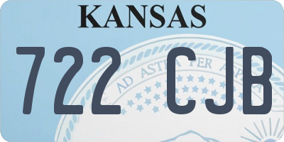 KS license plate 722CJB