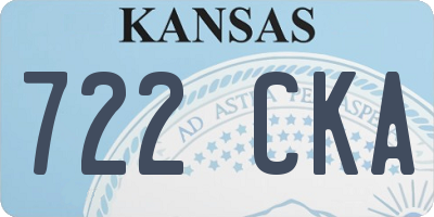 KS license plate 722CKA