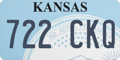 KS license plate 722CKQ