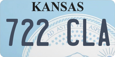 KS license plate 722CLA