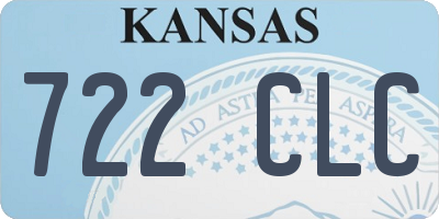 KS license plate 722CLC