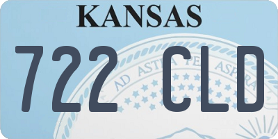 KS license plate 722CLD