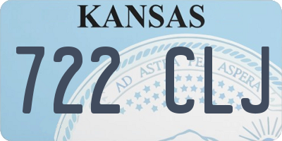 KS license plate 722CLJ