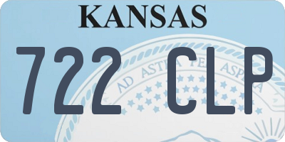 KS license plate 722CLP