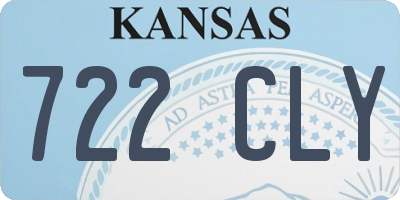 KS license plate 722CLY