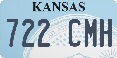KS license plate 722CMH