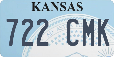 KS license plate 722CMK