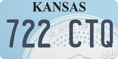 KS license plate 722CTQ